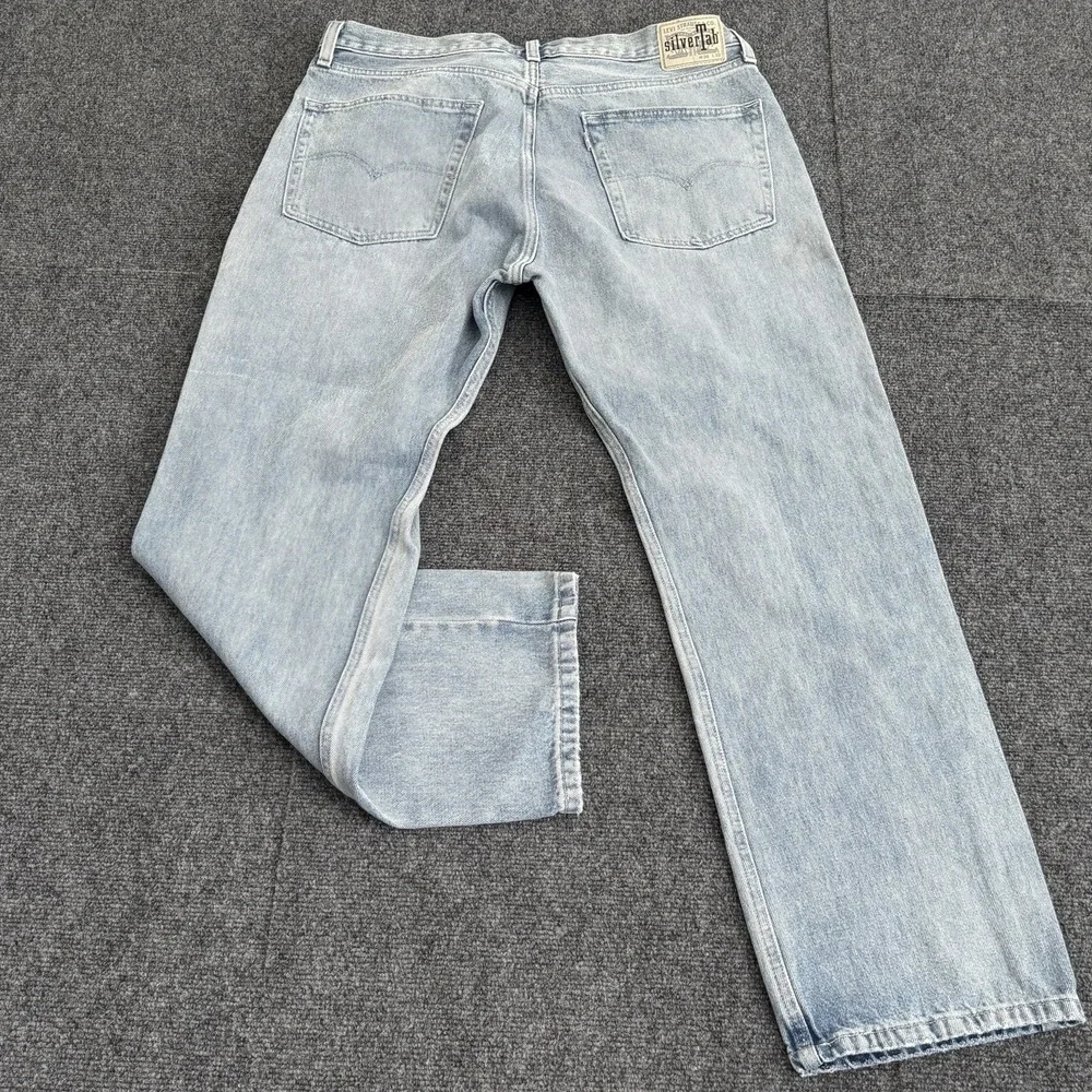 Levi's SilverTab Relaxed Straight Fit Jeans Mens Fits 36x30 Distressed Y2K Style
